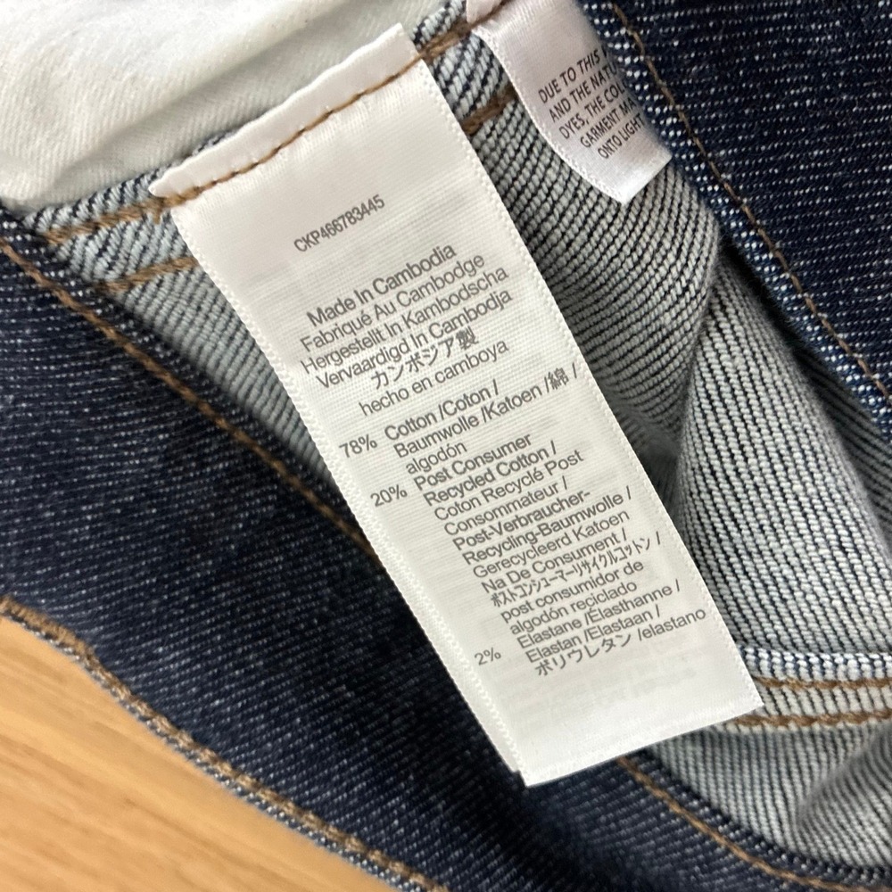 Madewell Mid Rise Stovepipe Jeans Womens 26P Dark Indigo Straight Leg Minimalist - Picture 7 of 7